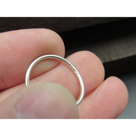 Size 5.25 Sterling Silver Double Swirl Pattern Open Band Ring - Picture 4 of 7